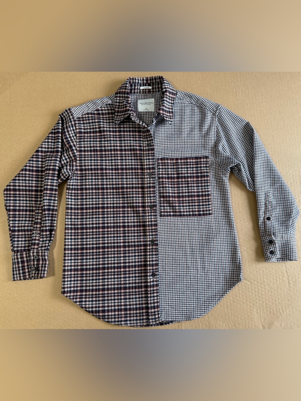 Abercrombie & Fitch Button-Up Shirt long sleeve Women’s XS Oversized Plaid - Picture 2 of 12